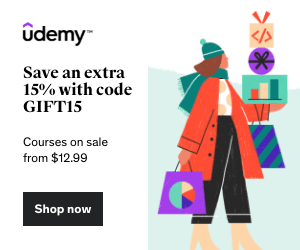 Save an extra 15% with code GIFT15. Courses on sale from $12.99